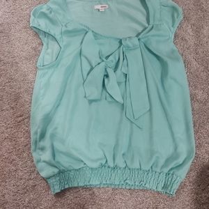 Lime green satin shirt